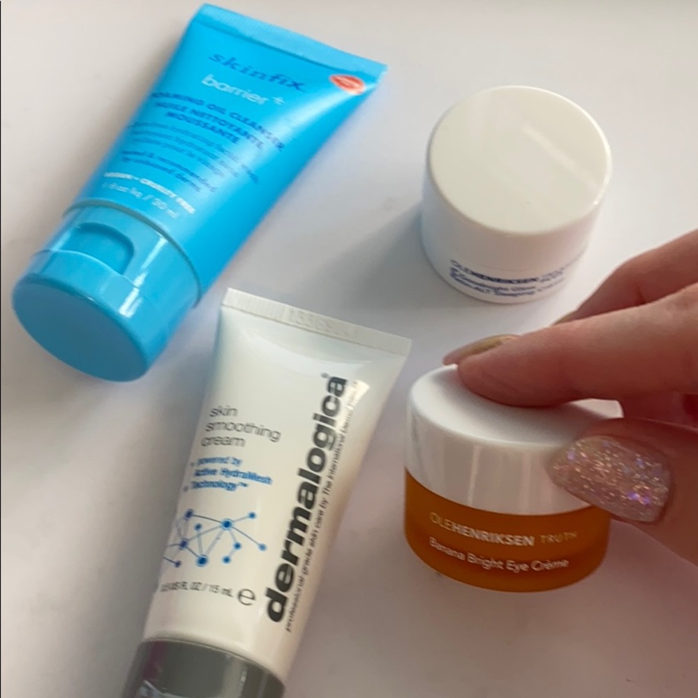 Curated skincare sample bundle